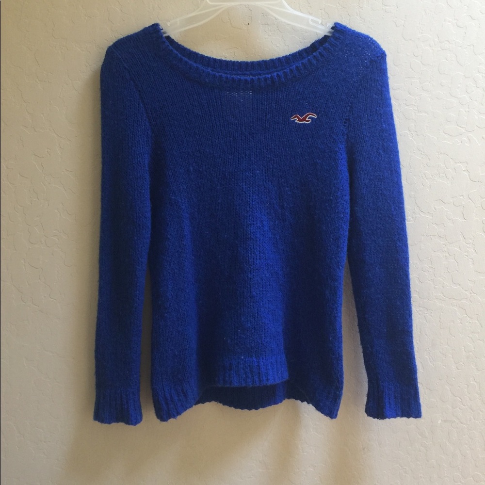 blue hollister sweater